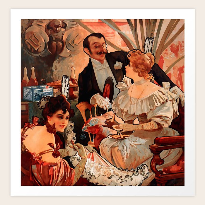 Alphonse Mucha Biscuits Champagne Lefevre Utile Art Print By Alexandra Arts Society6