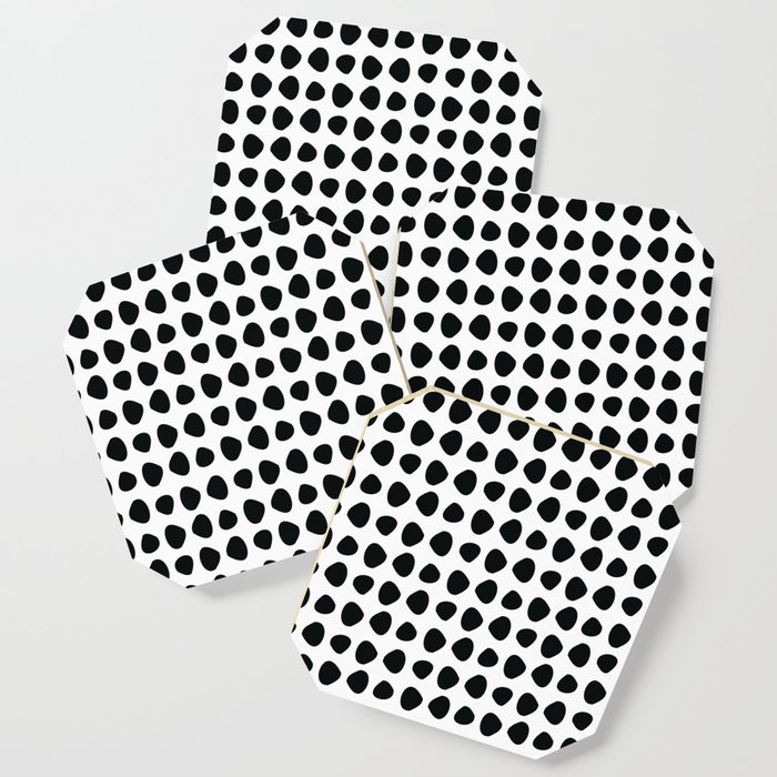 black & white polka dotz Coaster