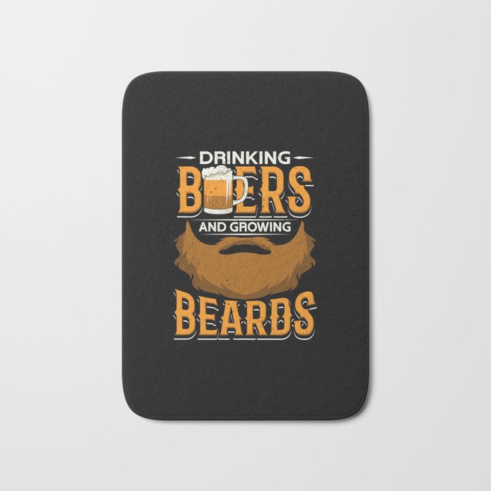 Beers And Beards Bath Mat