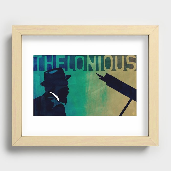 Thelonious in Blue Recessed Framed Print
