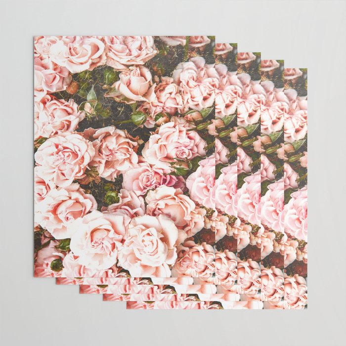 Vintage Roses - Golden Perfection Wrapping Paper by Toria Soulney