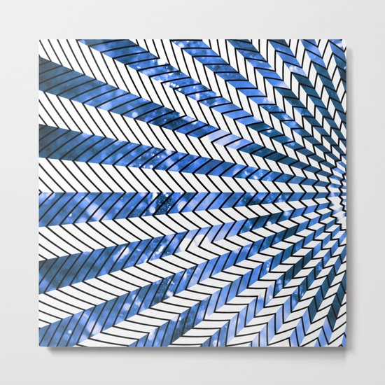 Low Peaks In Blue Metal Print