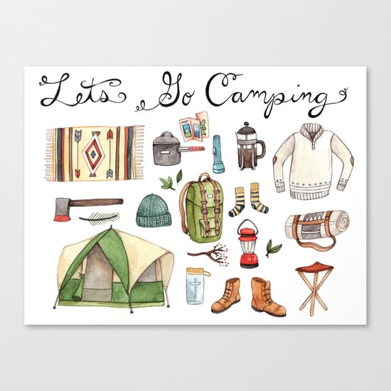 Let's Go Camping Canvas Print