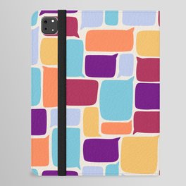 Colorful speech bubble pattern - retro iPad Folio Case