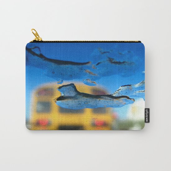 yellow bus and ice photography Carry-All Pouch