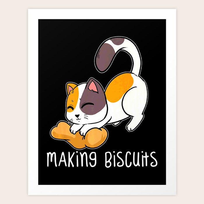 Biscuits Baking Cat Pastry Confectioner Cats Art Print by BrileyLioness