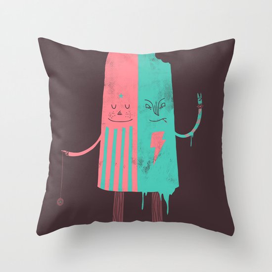 Non-Identical Twins Throw Pillow
