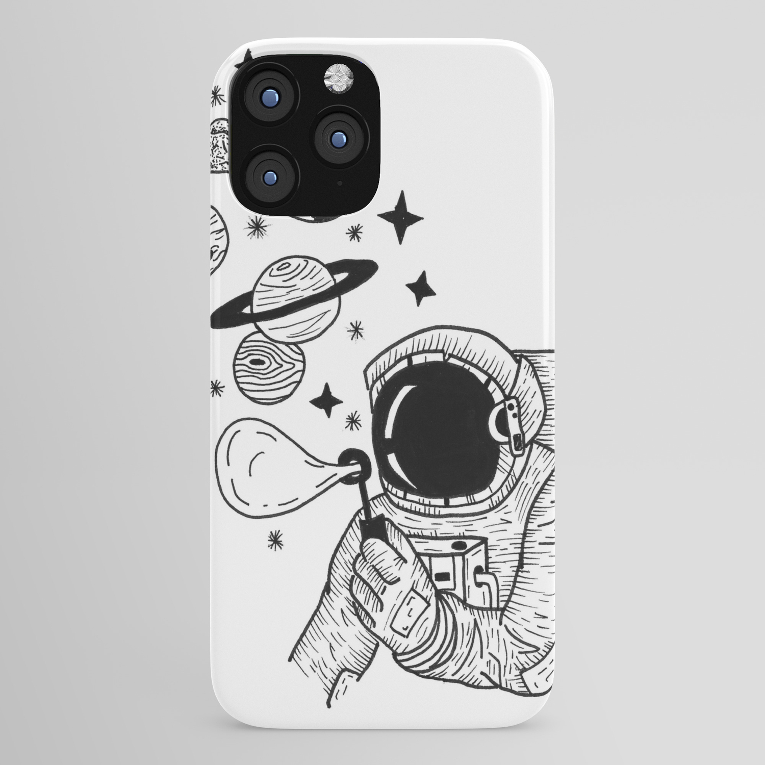 Astronaut Blowing Bubbles Iphone Case By Voyagerart Society6
