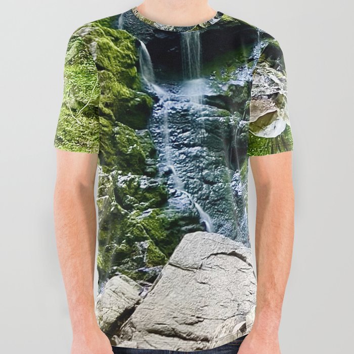Waterfall in the Valley All Over Graphic Tee