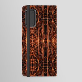 Liquid Light Series 42 ~ Orange Abstract Fractal Pattern Android Wallet Case