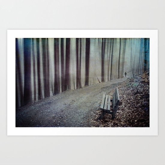 drawn curtains Art Print