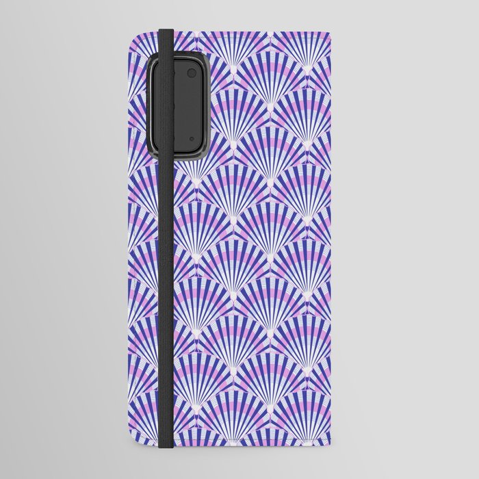 Purple Shell Art Deco Pattern Android Wallet Case