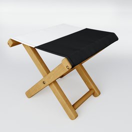Abstract Black and White Horizon Color Block Folding Stool