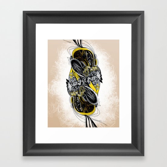 Bird sleeping Framed Art Print