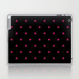 Neon Pink And Black Magic Stars Collection Laptop Skin