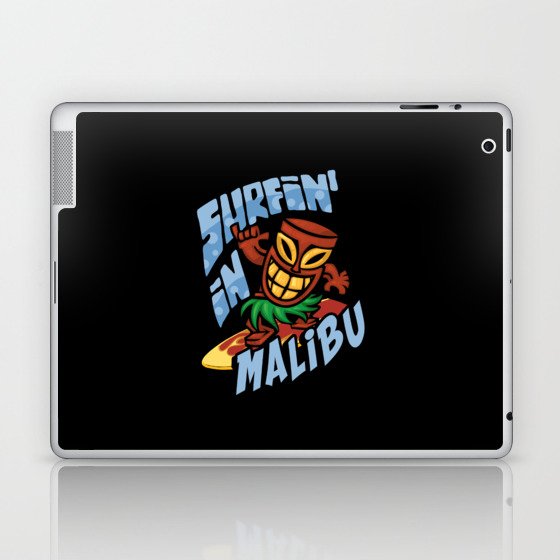 Surfing in Malibu Laptop & iPad Skin