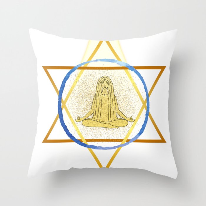 Merkaba Meditation Throw Pillow