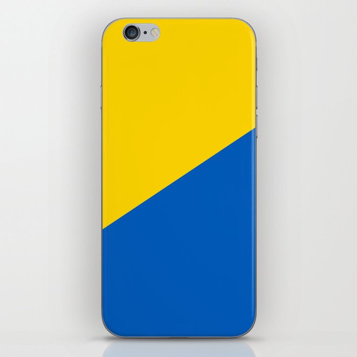 Sapphire and Yellow Solid Shapes Ukraine Flag Colors 3 100 Percent Commission Donated Read Bio iPhone Skin