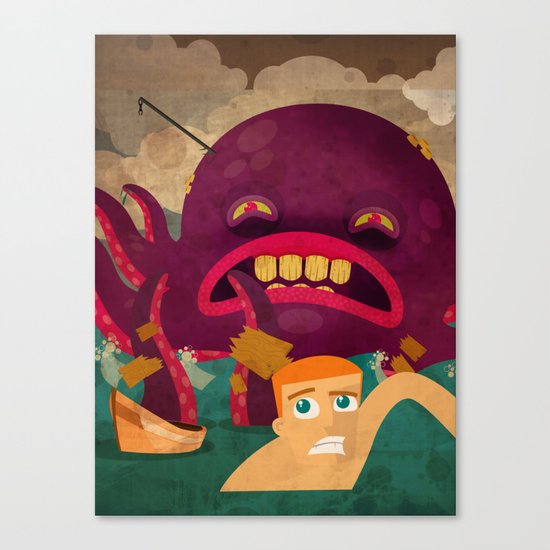 giant octopus Canvas Print