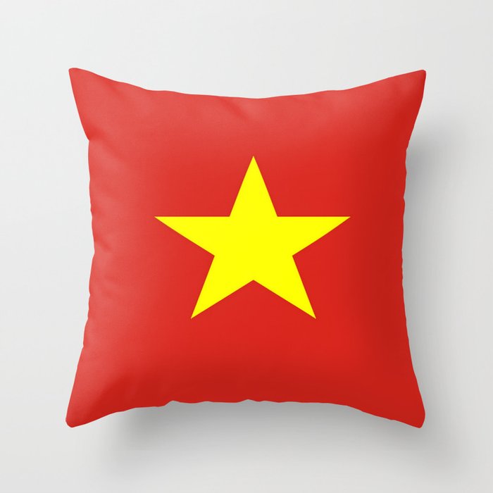 Flag of vietnam Throw Pillow