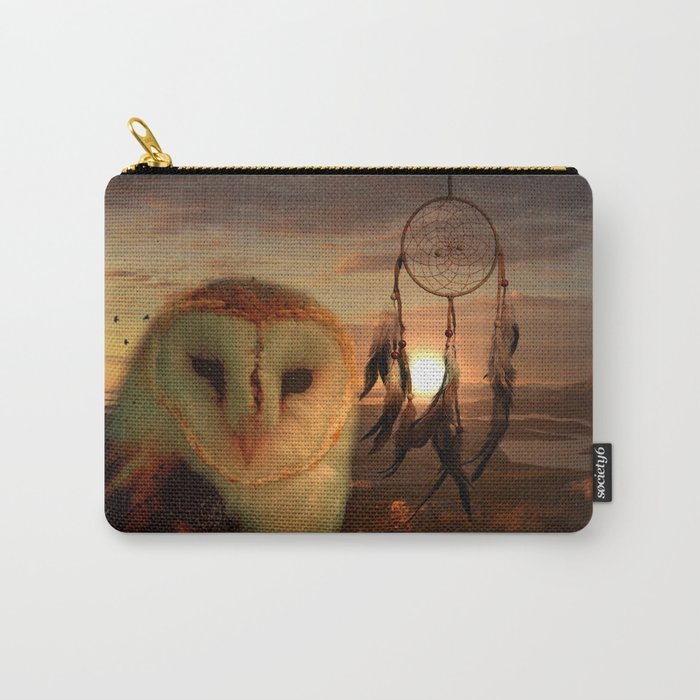Dream Catcher and Magic Owl Carry-All Pouch
