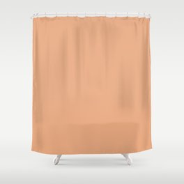 Dark Pastel Peach Orange Solid Color Spring Shade Pairs Pantone Apricot Wash 14-1230 TCX Shower Curtain