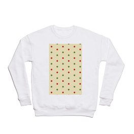 Christmas Pattern Dots Retro Red Green Crewneck Sweatshirt