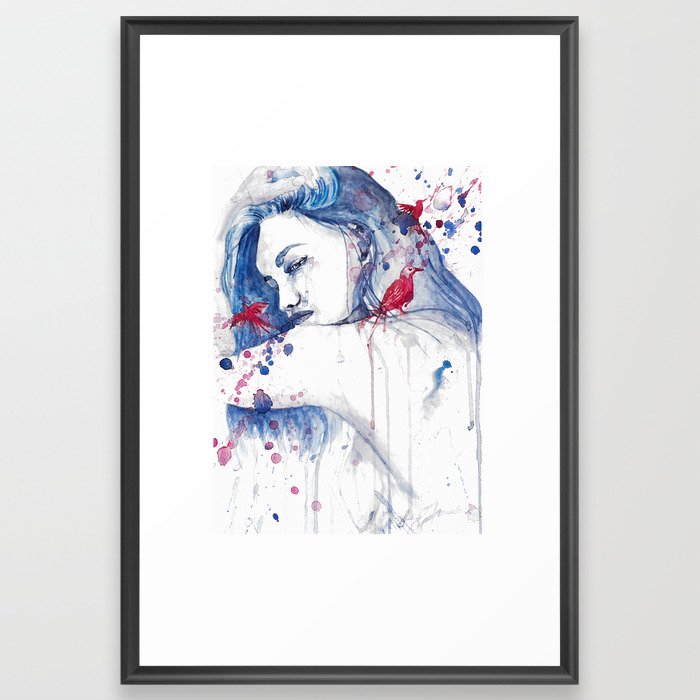 Raw Portrait of A Woman Framed Art Print