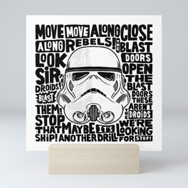 "Look Sir, Droids! - Stormtrooper" by Matthew Taylor Wilson Mini Art Print