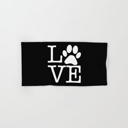 Love Pets Paw Cute Typography Hand & Bath Towel