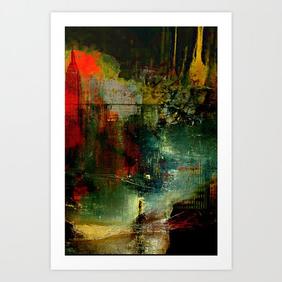 The city which fell asleep Art Print