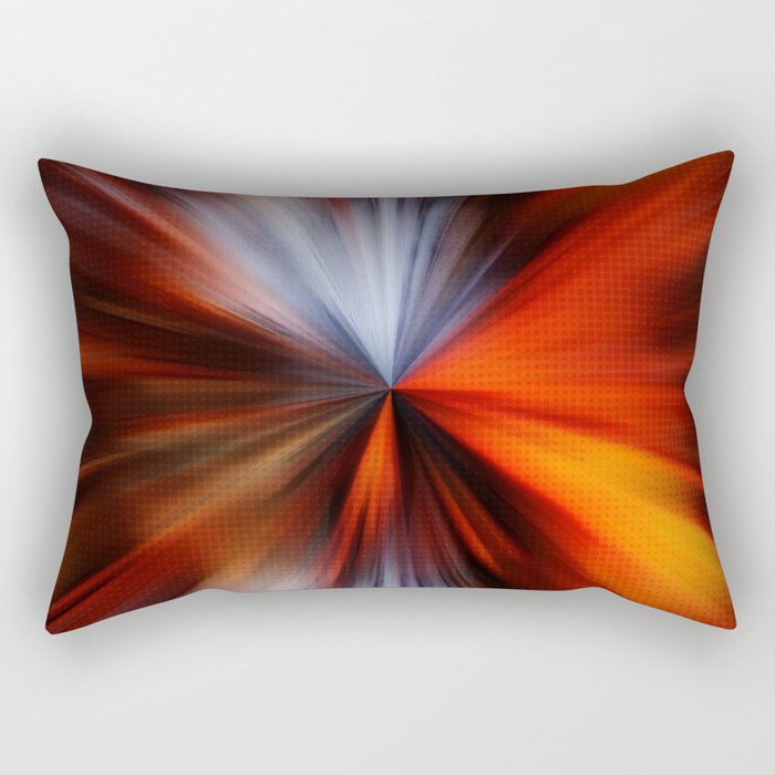 Digital warm orange fire red Rectangular Pillow