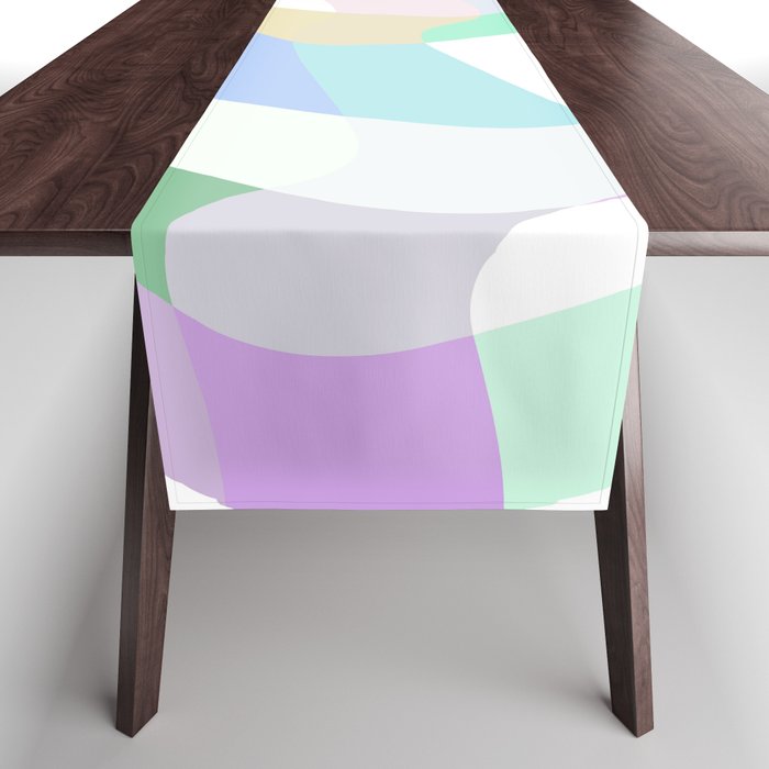 Blue and Purple Diffused Pattern Table Runner