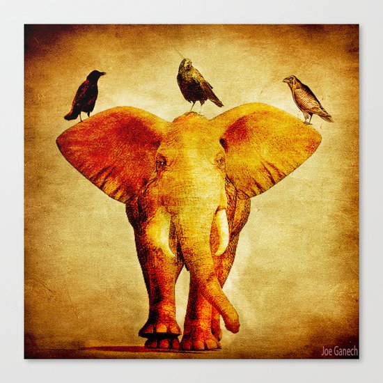 Perch of ravens Canvas Print