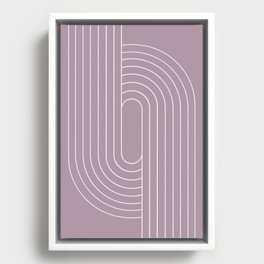 Oval Lines Abstract XIV Framed Canvas