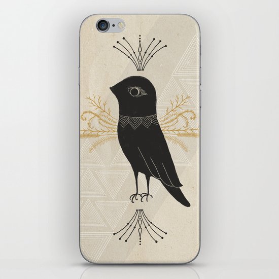 Black Bird iPhone Skin