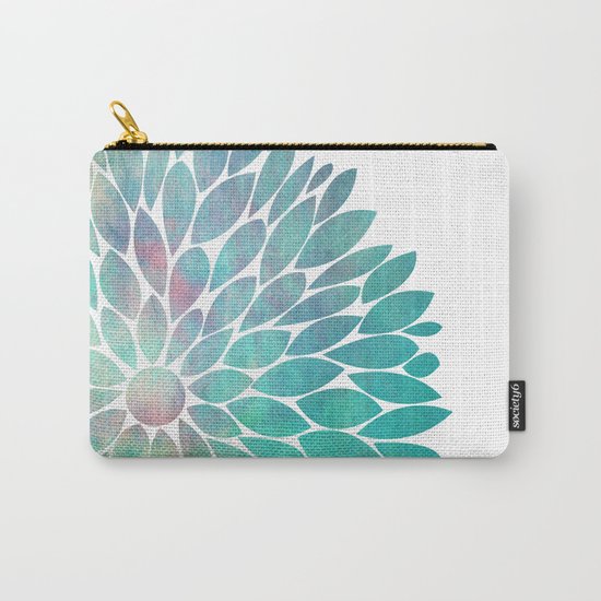 Watercolor Flower Carry-All Pouch