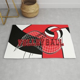 Volleyball Game  - Red Area & Throw Rug