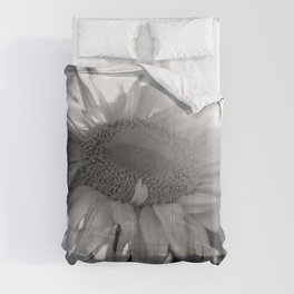 black and white sunflower Comforter
