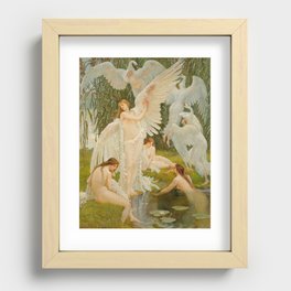 The Swan Maidens by Walter Crane Recessed Framed Print