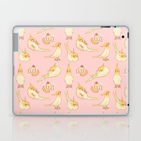 Pied Cockatiels all-over Laptop & iPad Skin