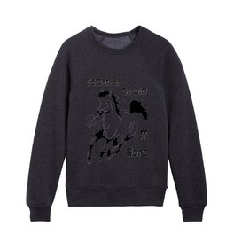 I'd Rather Be With My Horse Kids Crewneck