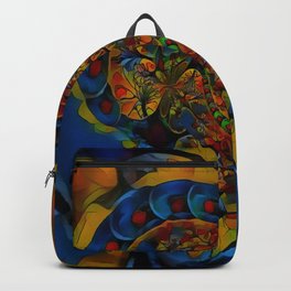 Abstractly fantastic Art Backpack | Red, New, Oil, Acrylic, Green, Fantastic, Orange, Deepart, Poster, Magical 