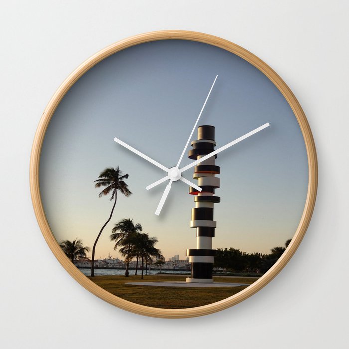 Lighthouse and a Sunset Wall Clock