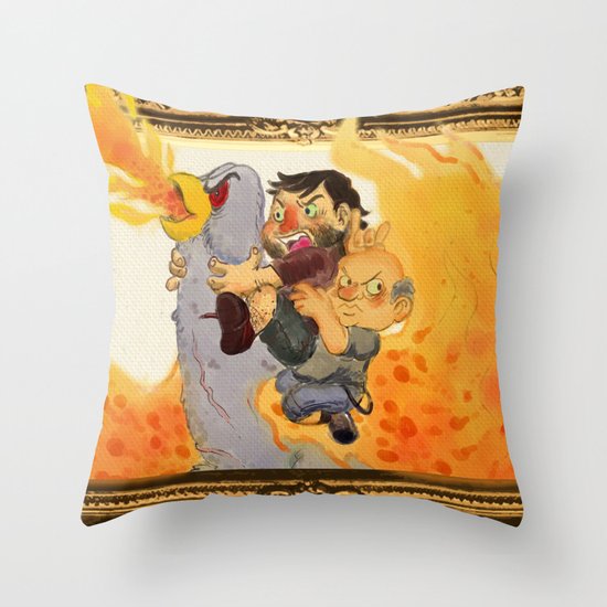"Rize of the Fenix" by Virginia McCarthy & Cap Blackard Throw Pillow