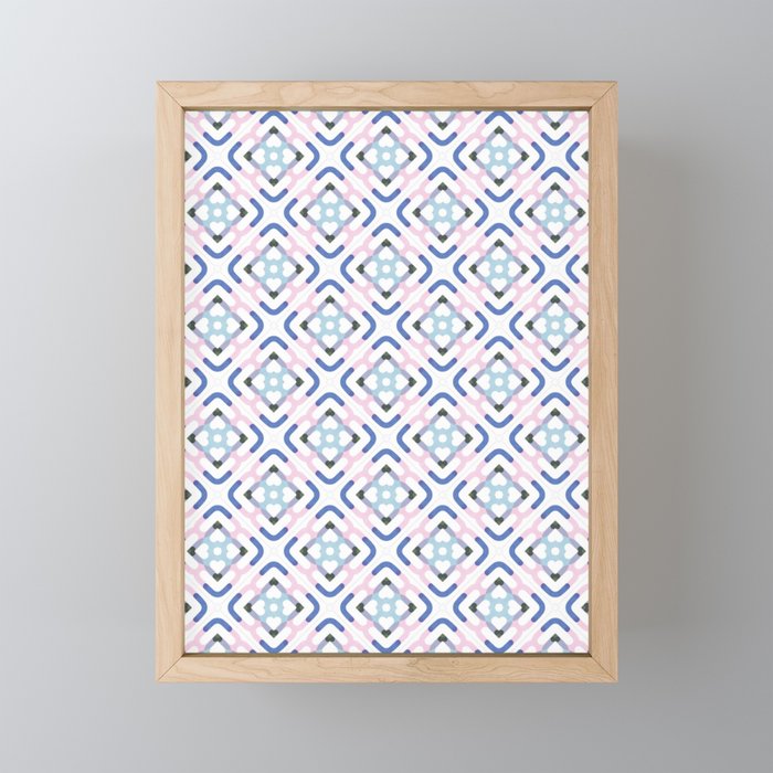 Pattern soft colors Framed Mini Art Print