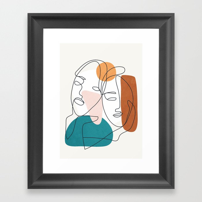 Abstract Faces 29 Framed Art Print