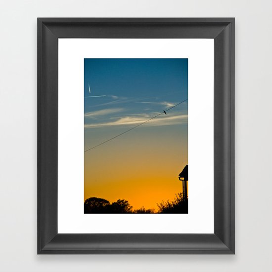 bird silhouette Framed Art Print