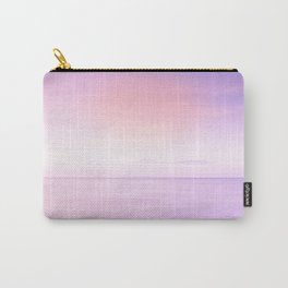 Calmness in pink and blue at ocean, horizon and smooth surface Carry-All Pouch