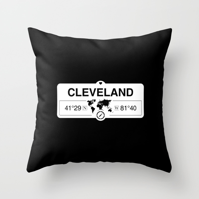Cleveland Map Pillow